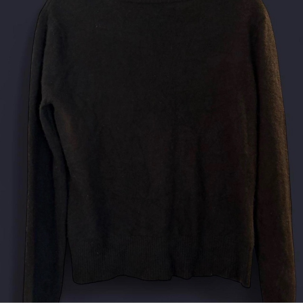 Hillard & Hanson Black Cashmere Cardigan Sweater - Picture 2 of 4